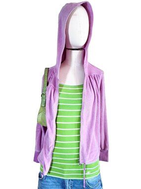 Y2K Express Terry Cloth Pink HOODIE READ NOTES